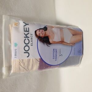 Jockey Elance Cotton Comfort Briefs in Purple, Tan, and Light Purple. Large / 7